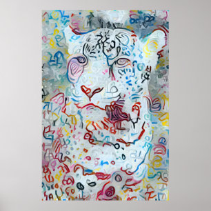 Colorful Abstract Cheetah Poster