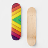 Colorful Abstract Chevron Pattern Persoonlijk Skateboard (Voorkant)