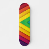 Colorful Abstract Chevron Pattern Persoonlijk Skateboard (Voorkant)