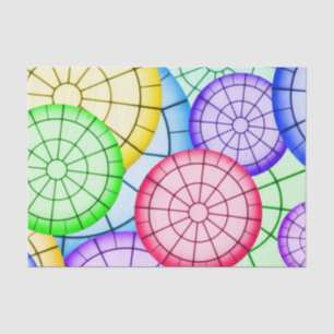 Colorful Abstract Circles Patroon Tissuepapier