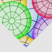 Colorful Abstract Circles Patroon Tissuepapier (Detail)