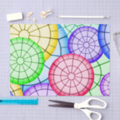 Colorful Abstract Circles Patroon Tissuepapier (Craft)