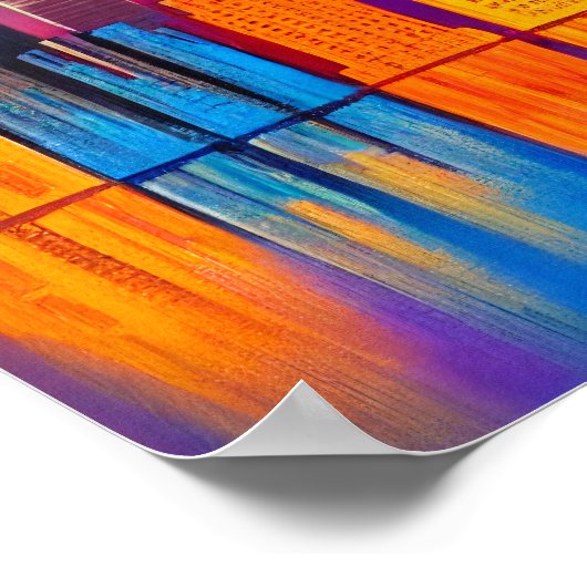 Colorful Abstract City Poster (Hoek)