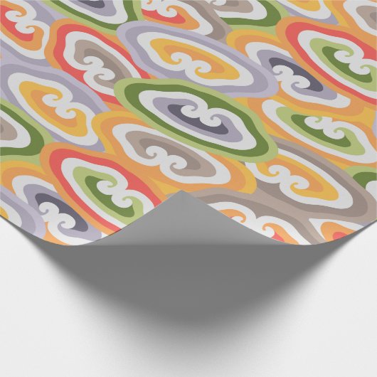 Colorful Abstract Cloud Pattern Cadeaupapier (Hoek)