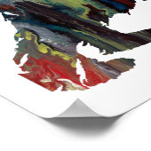 Colorful abstract cocker spaniel silhouet poster (Hoek)