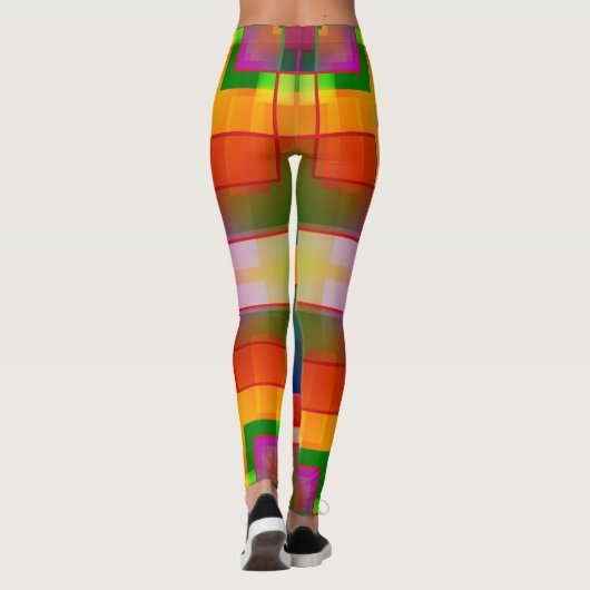Colorful Abstract Creative Patroon Leggings (Achterkant)