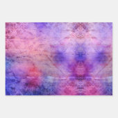 Colorful Abstract Damask Alcohol Ink Waterverf Inpakpapier Vel (Voorkant 3)