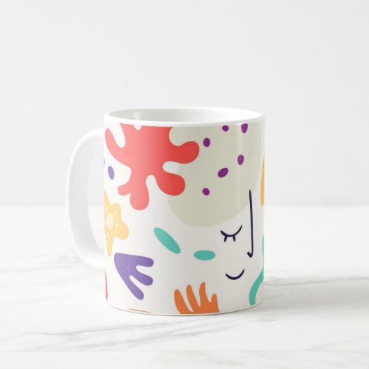 Colorful Abstract Design Mug Koffiemok (Voorkant links)
