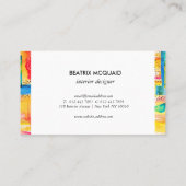 Colorful Abstract Designer Modern Visitekaartje (Achterkant)