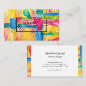 Colorful Abstract Designer Modern Visitekaartje (Voorkant / Achterkant)
