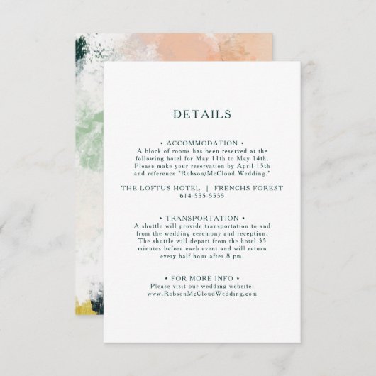 Colorful Abstract Details Enclosure Kaart (Voorkant / Achterkant)