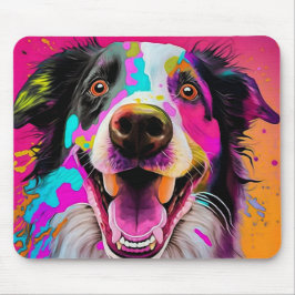 Colorful Abstract Dog Muismat