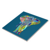 Colorful abstract elephant tegeltje (Zijkant)