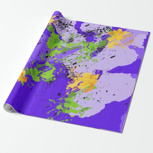 Colorful abstract energy wave cadeaupapier (Uitgerold)