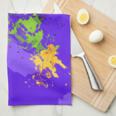 Colorful abstract energy wave theedoek (Quarter Fold)