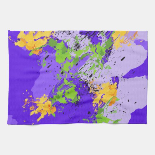 Colorful abstract energy wave theedoek (Horizontaal)
