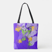 Colorful abstract energy wave tote bag (Achterkant)