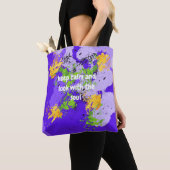 Colorful abstract energy wave tote bag (Dichtbij)