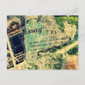 Colorful Abstract Essay Mixed Media Collage Briefkaart (Voorkant)
