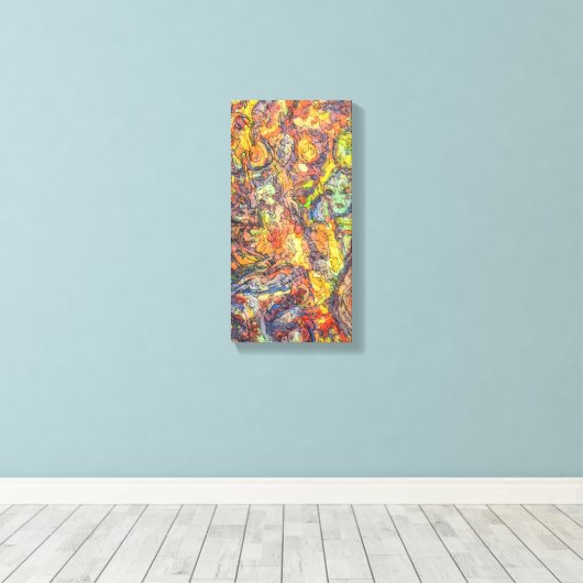 Colorful Abstract Expressionisme Art Canvas Afdruk (Insitu (Houten vloer))
