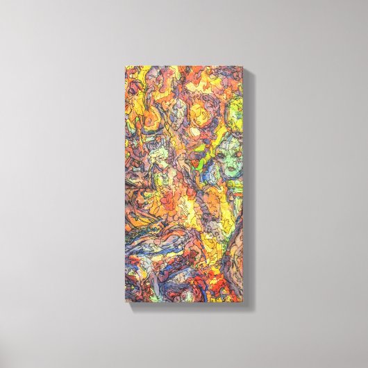 Colorful Abstract Expressionisme Art Canvas Afdruk (Voorkant)