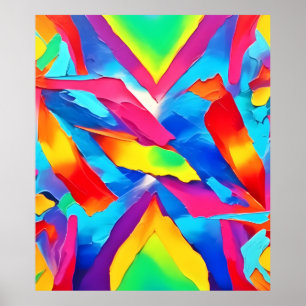 Colorful Abstract Expressionisme Art Poster