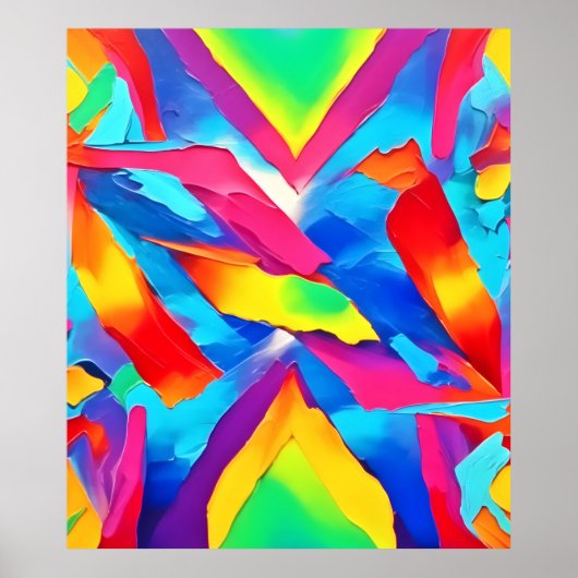 Colorful Abstract Expressionisme Art Poster (Voorkant)
