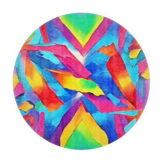 Colorful Abstract Expressionisme Art Snijplank (Voorkant)