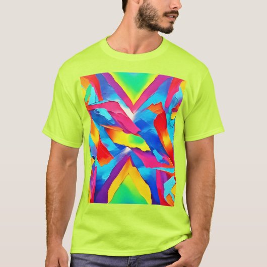 Colorful Abstract Expressionisme Art T-shirt (Voorkant)
