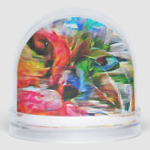 Colorful Abstract Expressionist Cat Art Print" Sneeuwbol (Voorkant)