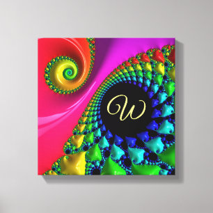 Colorful Abstract Fantasy Fractal Canvas Afdruk