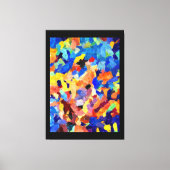 Colorful Abstract finger painting art Canvas Afdruk (Voorkant)