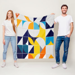 Colorful Abstract Fleece Blanket