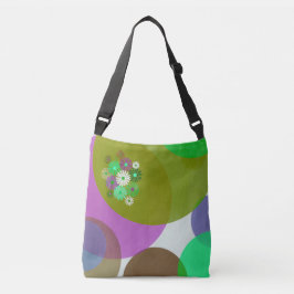 Colorful Abstract Floral Circles Tote Bag