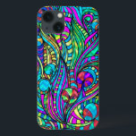 Colorful  Abstract Floral Swirls Collage 2 iPhone 13 Hoesje<br><div class="desc">Koel kleurrijke abstracte  florale zwammen ontwerpen. Aangepaste monogram versie op elk ontwerp is beschikbaar via e-mail. We bieden ook gratis tekstopmaak voor je visitekaartjes-uitnodiging,  enzovoort.</div>