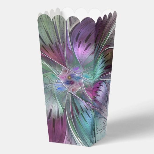 Colorful Abstract Flower Modern Floral Fractal Art Bedankdoosjes (Voorkant)