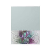 Colorful Abstract Flower Modern Floral Fractal Art Notitieblok (Linkerzijde)