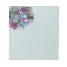 Colorful Abstract Flower Modern Floral Fractal Art Notitieblok