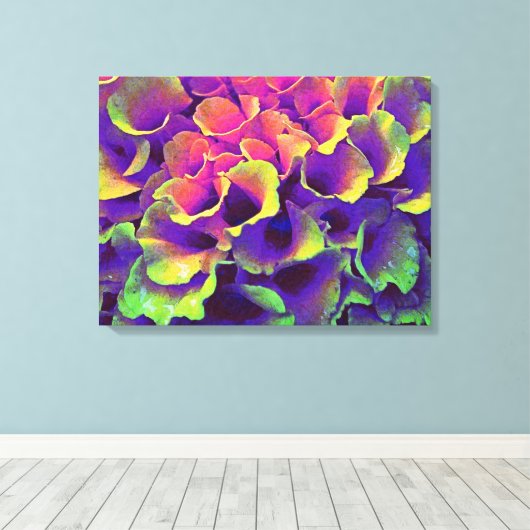 Colorful Abstract Flower Petals Canvas Art (Insitu (Houten vloer))
