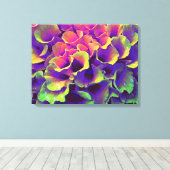 Colorful Abstract Flower Petals Canvas Art Afdruk (Insitu (Houten vloer))