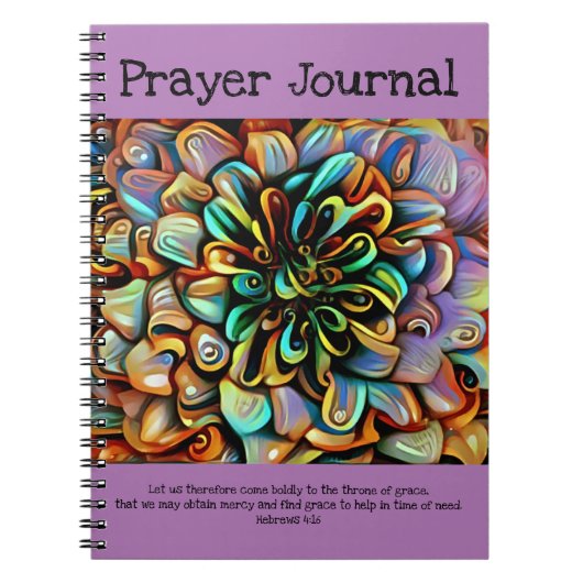 Colorful Abstract Flower Prayer Journal Notitieboek (Voorkant)