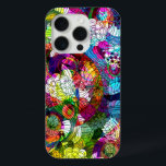 Colorful Abstract  Flowers Collage iPhone 15 Pro Case<br><div class="desc">Kleurrijk romantisch  patroon van bloemen en zwenkriemen. Het ontwerp is beschikbaar op andere producten.</div>