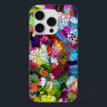 Colorful Abstract  Flowers Collage iPhone 15 Pro Case<br><div class="desc">Kleurrijk romantisch  patroon van bloemen en zwenkriemen. Het ontwerp is beschikbaar op andere producten.</div>