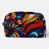 Colorful Abstract Flowers Design Toilettasje (Voorkant)