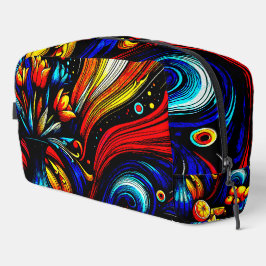 Colorful Abstract Flowers Design Toilettasje