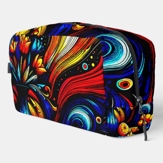 Colorful Abstract Flowers Design Toilettasje (Rechterhoek)