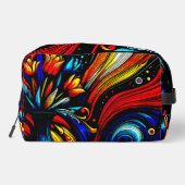 Colorful Abstract Flowers Design Toilettasje (Achterkant)