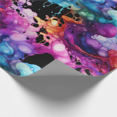 Colorful Abstract Fluid Art - Vibrant & Dynamic Cadeaupapier (Hoek)