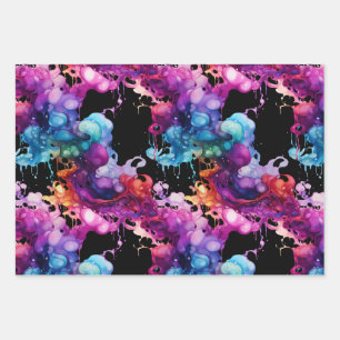 Colorful Abstract Fluid Art - Vibrant & Dynamic Inpakpapier Vel