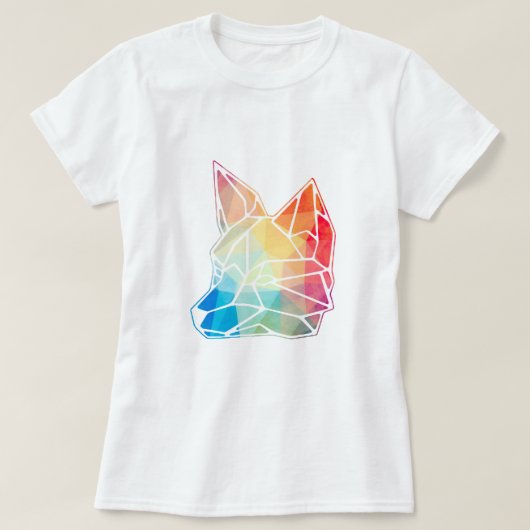 Colorful Abstract Fox T-shirt (Design voorkant)